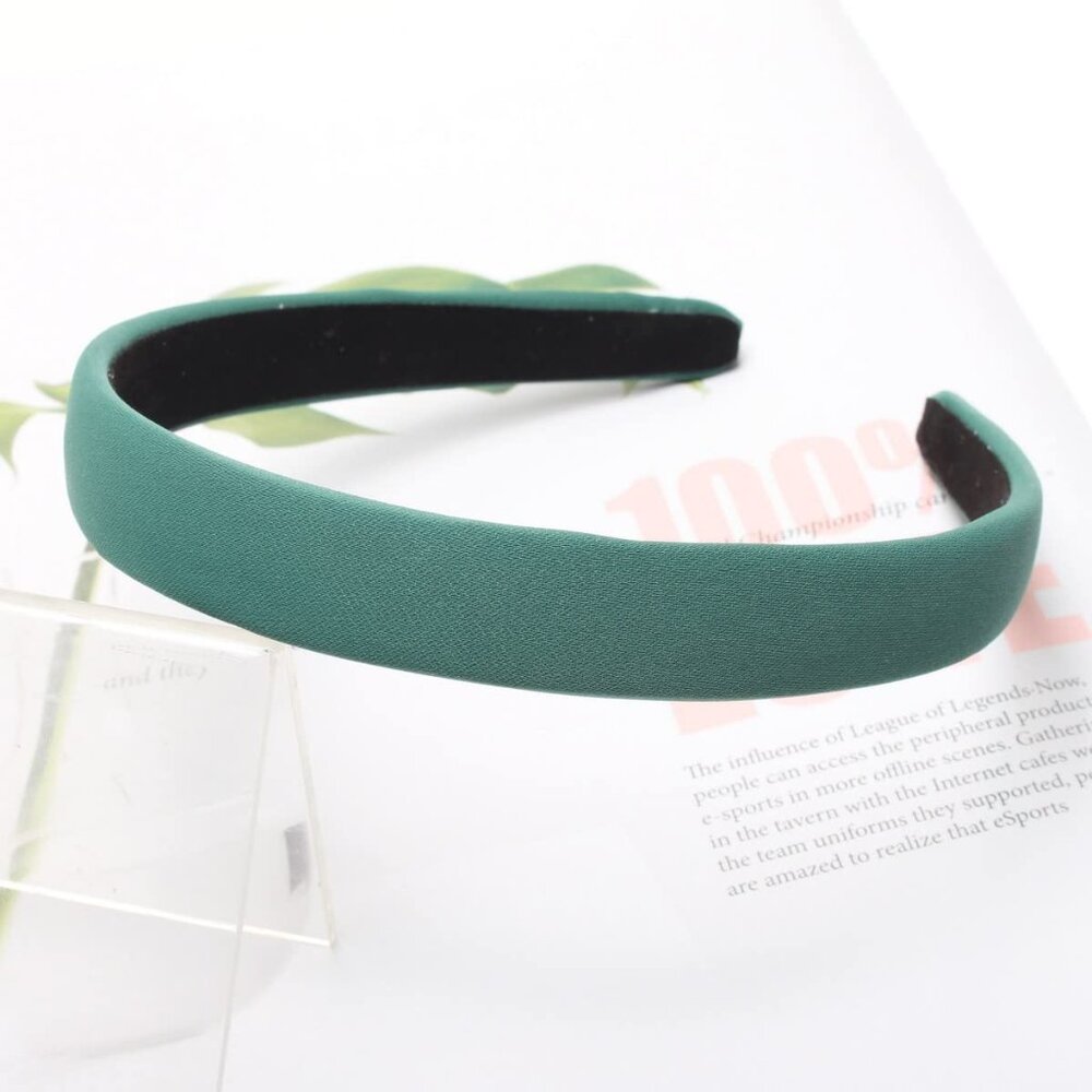 Solid Simple Headbands for Women 0.7inch Plain Soft Cloth Head Band No Slip Fash - Picture 7 of 8